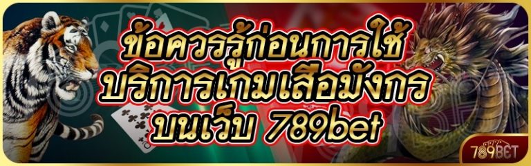 ข้อควรรู้ก่อนการใช้บริการเกมเสือมังกร บนเว็บ 789bet
